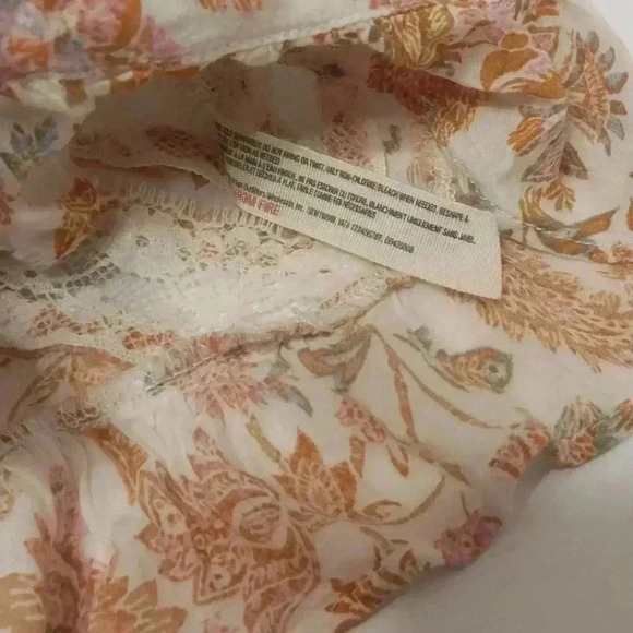 Free People Intimately Voile Trapeze Slip Ditsy Floral Lace Mini Dress - Picture 5 of 8